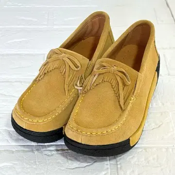 프린지 리본 스웨이드 느낌 로퍼 23.5~24cm 모카신