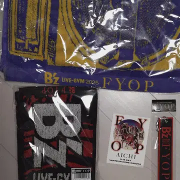 B'z FYOP LIVE-GYM 2025 타월 2종 플라이트 택 스티커