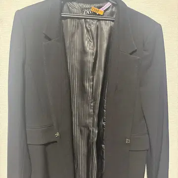 ZARA 블랙 테일러드 자켓 EUR XXL