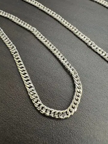 실버 925 소재 6면 컷 더블 키헤이 체인