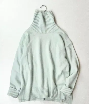 PLST 하이넥 스웨터 M 라이트 그린