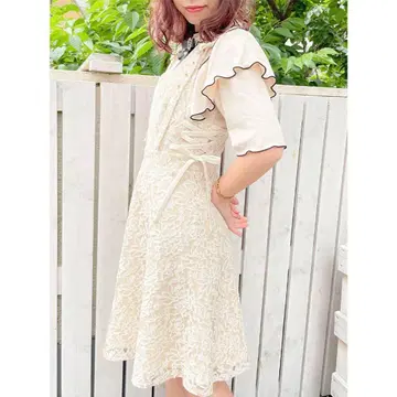 ROJITA 전체 레이스 서스펜더 원피스