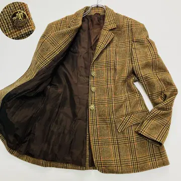 [ 골드 버튼 빈티지 ] 테일러드 자켓 트위드 3B 울 말