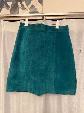 터콰이즈 스웨이드 타이트 스커트 Vintage