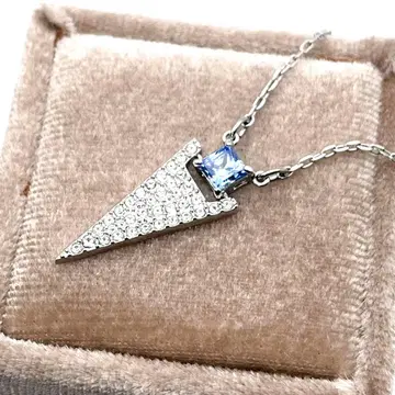 스와로브스키 목걸이 펑크 목걸이 파베 싱글 볼 블루 크리스탈