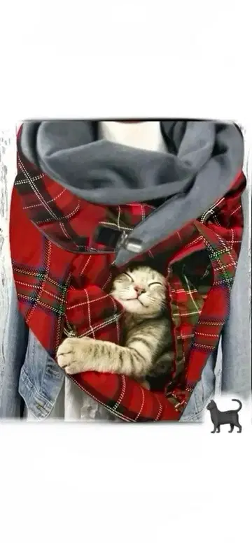 치즈태비 고양이(=^x^=) 스톨.머플러