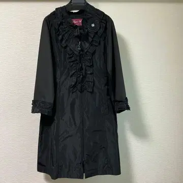 [ Used ] 프릴 블랙 롱 코트