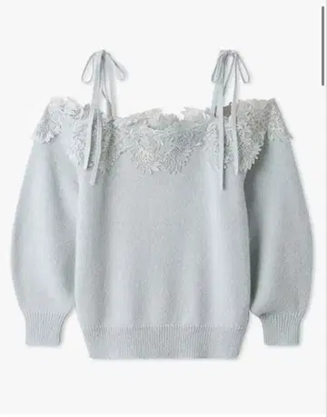 snidel 레이스 트리밍 오프숄더 풀오버