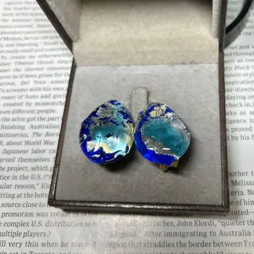 이탈리아제 베네치아 유리 귀찌 티어드롭