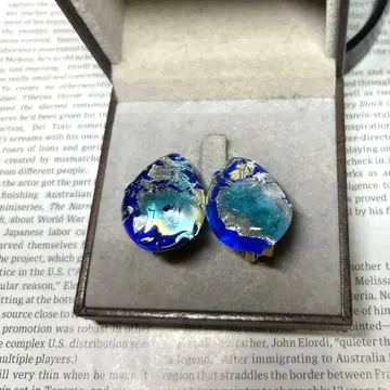 이탈리아제 베네치아 유리 귀찌 티어드롭