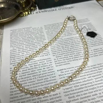 조개 펄 목걸이 39cm