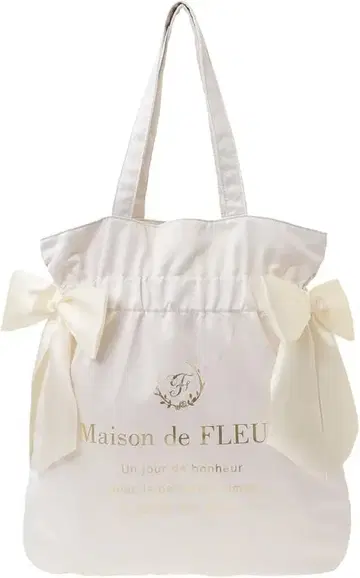 메종 드 플뢰르 토트백 더블 리본 개더 토트백