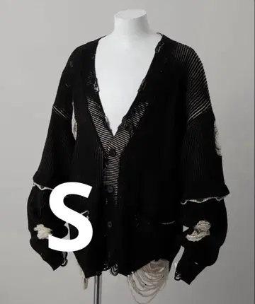 새상품 GRANCY 데미지 가공 오버 사이즈 가디건 레어 s 사이즈