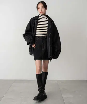 에코 가죽 2WAY 플라이트 자켓