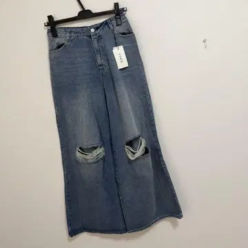 EVRIS (에브리리스) KNEE 데미지 데님 와이드 팬츠 20