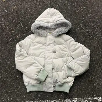 McGregor 화이트 퍼 다운 자켓 y2k 헤이세이 갸루 쇼트 기장