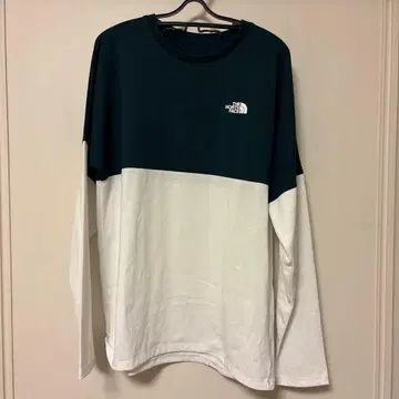 THE NORTH FACE 그린/화이트 XL 긴팔 티셔츠