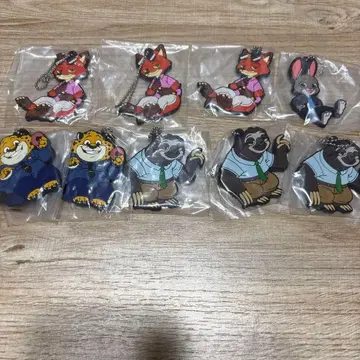 주토피아 가챠가챠 캡슐 토이 러버 키링