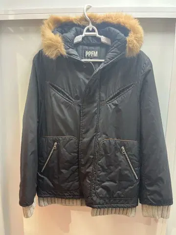 PPFM 다운 퍼 자켓 블랙 M 사이즈 Y2K 레이어드 스타일 헤이세이
