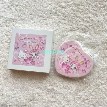 최종 가격 인하 미개봉 새상품 메조 피아노 헬로키티 하트 거울 한정품