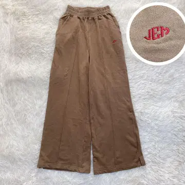 juemi 주에미 스웨트 팬츠 EMB Crease 와이드 카키