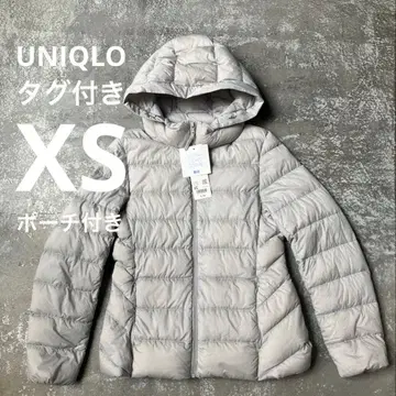 [미사용] UNIQLO 울트라 라이트 다운 후드티 XS 라이트 그레이