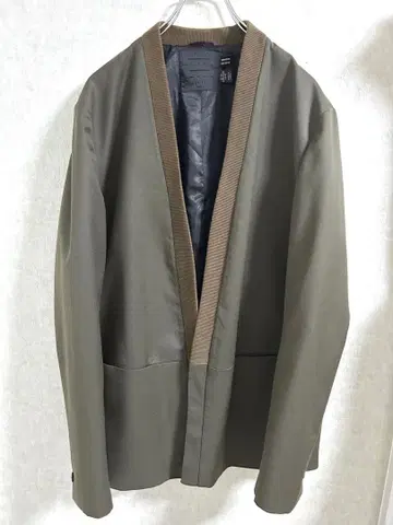 구제 의류 STREET TAILOR 노카라 자켓 42 카키 파라오