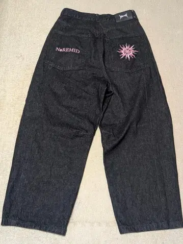 NoREMID 블랙 와이드 팬츠 M