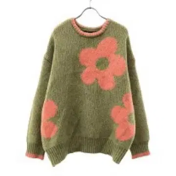 shesame 꽃무늬 긴팔 니트 스웨터