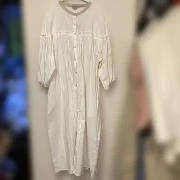 사만사 모스모스 배색 개더 원피스 오프