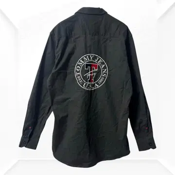 2555 TOMMY JEANS 타미힐피거 셔츠 로고 자수 L 긴팔