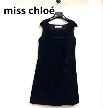 미스 클로이 슬리브리스 블랙 원피스