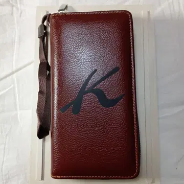 다크 가죽 로고 장지갑, 완전 미사용 새상품