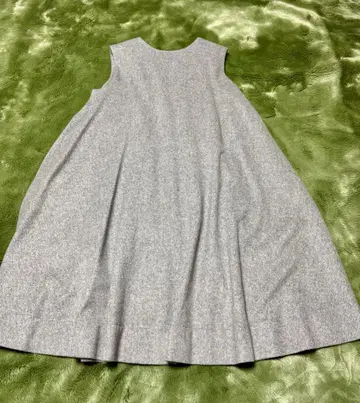 그레이 슬리브리스 플레어 원피스