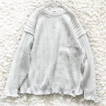 몽키타임 코튼 케이블 데미지 니트 유나이티드 애로우즈