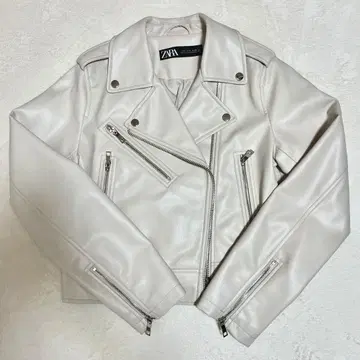 ZARA 라이더 자켓 S 아이보리 화이트