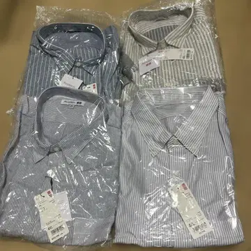 스트라이프 셔츠 4XL 4개 세트