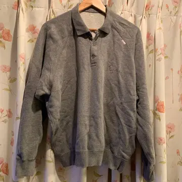 파파스 Papas 빈티지 카라 부착 맨투맨 트레이닝복 L 사이즈