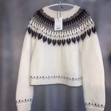 하립투 Heart Fair Isle Knit Pullover
