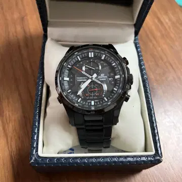 EDIFICE 블랙 손목시계 솔라 배터리