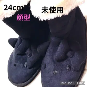 미사용 헬로키티 무스탕 부츠 얼굴형 여성용 24cm 산리오 정품