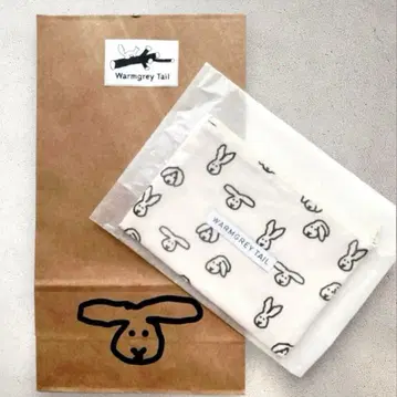 WARMGREYTAIL BUNNY BUNNY 플랫 파우치 M 사이즈