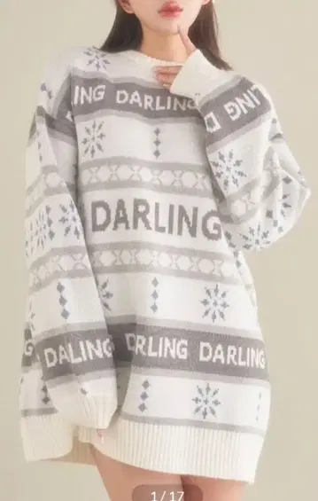 다리치 스노우 모티브 풀오버