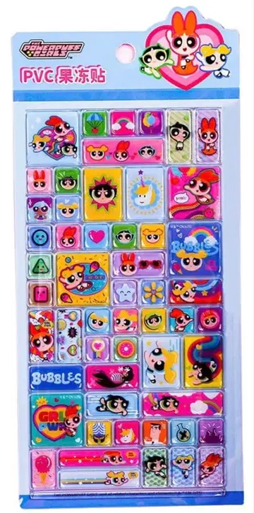 [미사용 새상품] 파워퍼프걸스 타일씰 풍 스티커