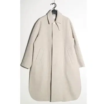 LOEFF 울 캐시미어 리버 판초 스탠 칼라 코트 로에프