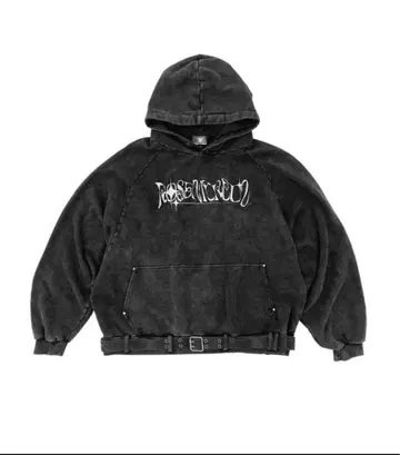 Rosen Kreuz ( 로젠 크로이츠 ) 남성용 후드티 겨울용 블랙