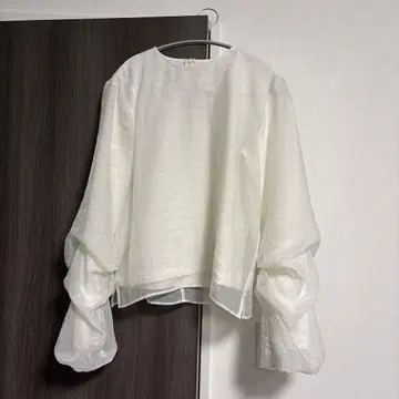 STYLEMIXER 레이어 개더 탑 화이트 M