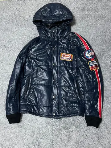 HYSTERIC GLAMOUR 후드 부착 다운 자켓 S 네이비