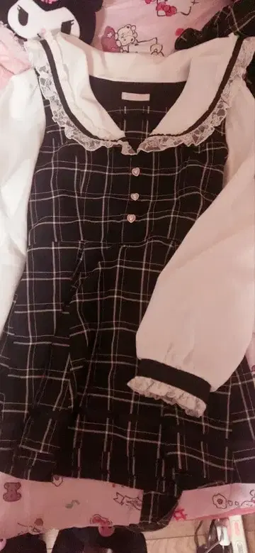 LIZLISA 체크 무늬 셋업