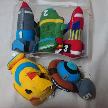 썬더버드 봉제 인형 5체 세트